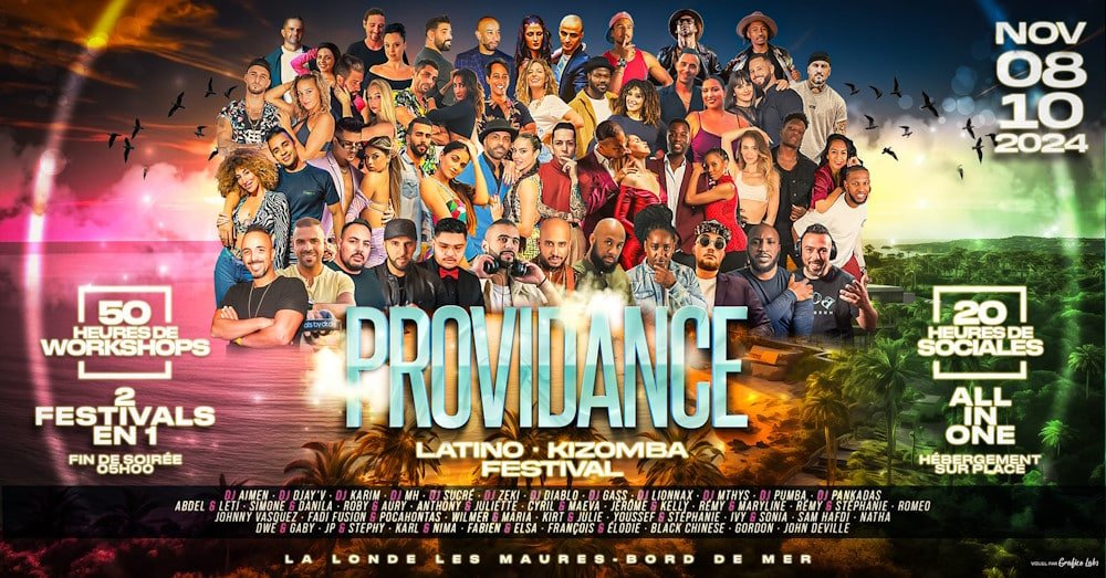 Affiche Providance Festival Latino Kizomba Sbk Salsa Bachata 2024