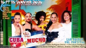 Affiche du festival CUBA ME MUCHO Salsa à Angers – janvier 2026, Salsa cubaine en France