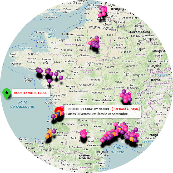 ecoles_France_Afro latino_Salsa bachata Kizomba_Cours Stages